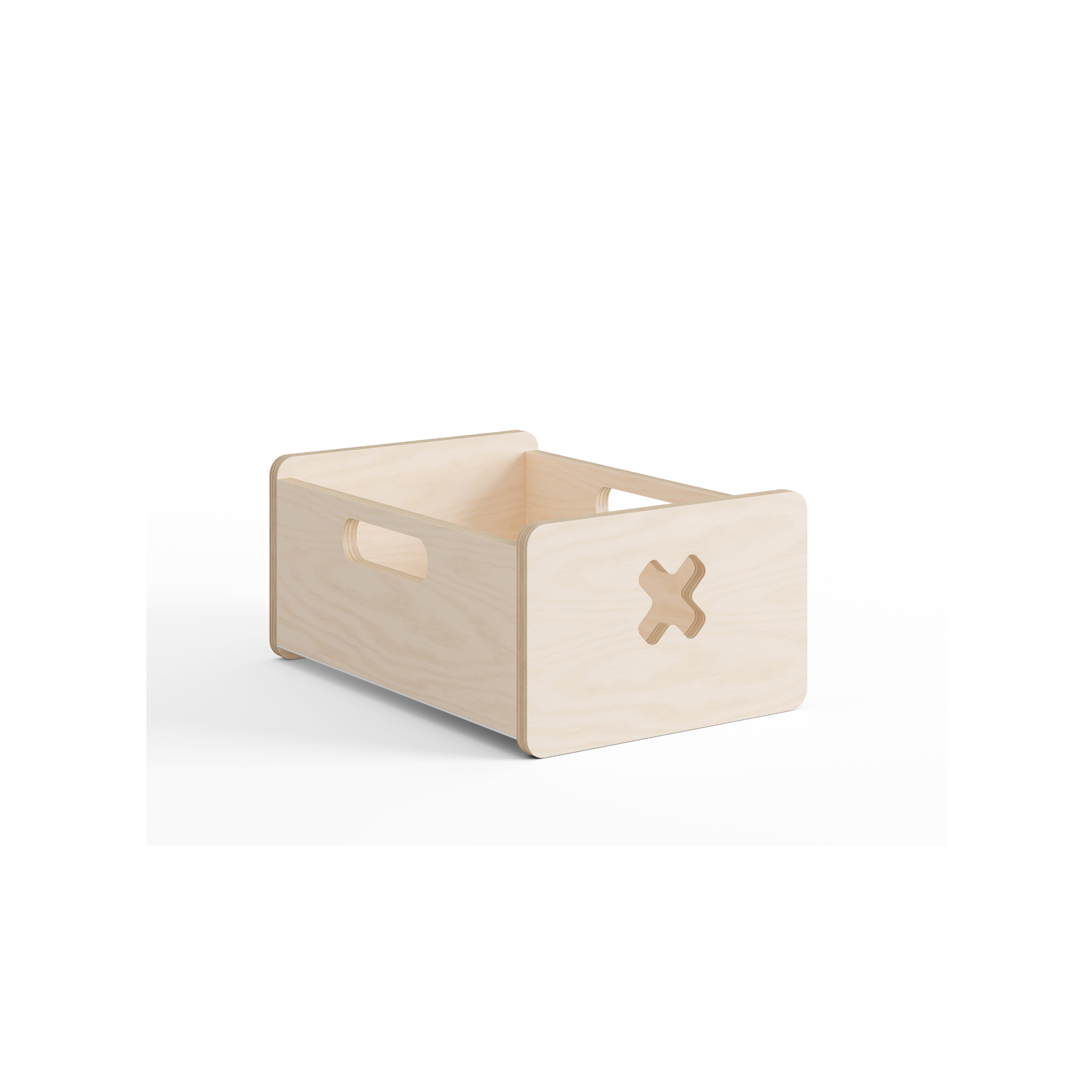 Holzbox mit Kreuzgriffloch